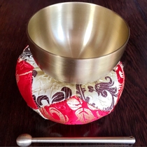 Taiwan craftsman hand-made copper chime 9 cm 3 5 inches 3 inches brass color small ritual copper bowl