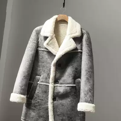 You want the tone and personality of foreign trade Men's factory cut tail goods winter New suede fur coat