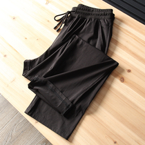 Cotton ammonia double mercerized outlet European and American foreign trade mens clothing thin section factory cut and tail freight moving casual straight drum mens pants