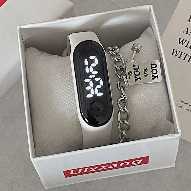 Luminous Function, Fashionable and Trendy Student Electronic Watch, Men's and Women's Watch, Time-Telling, Stylish, Solid Color, Campus Style