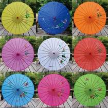 Dance performance umbrella props ancient retro oil paper decorative ceiling umbrella adult craft solid color silk umbrella