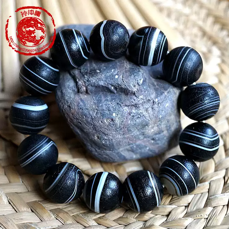 西藏天然老蠶絲瑪瑙手鏈多線藥師天珠圓珠文玩瑪瑙手串滿風化珠串
