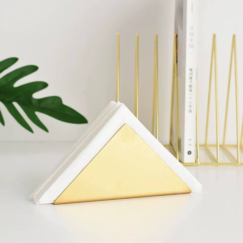 fermliving the same Nordic creative fashion golden triangle tissue holder dining room napkin holder tissue box