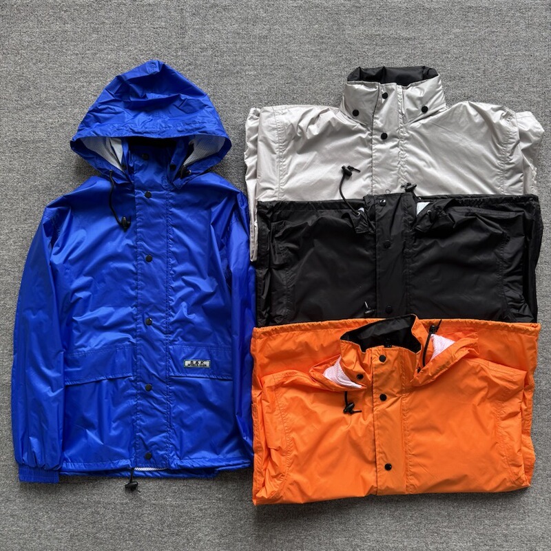 Foreign Trade Surplus Summer Hooded Raincoat Set with Mesh Lining, Separate Lightweight Portable Raincoat for Heavy Rain