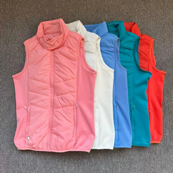 Foreign trade goods for women, autumn and winter thin cotton solid color vest for outdoor sports, thin and soft women's vest