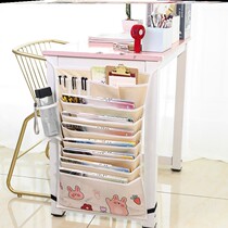 Large capacity desk book storage artifact Book pylons Textbooks Middle school students School bags organize high school students desktop