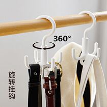 Creative four-claw rotatable bag tie slippers scarf belt clothes hook plastic hanger coat rack hook