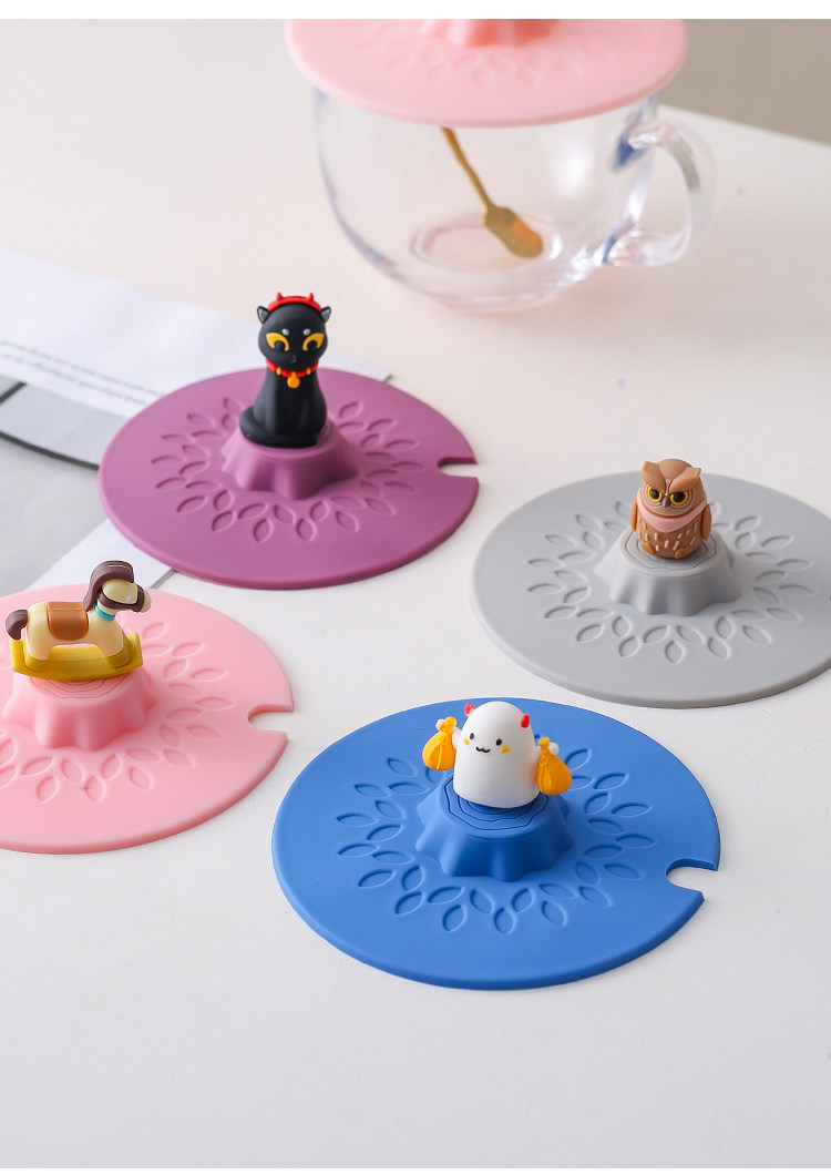 Универсальная большая крышка для стакана, пищевой силикон, 11-12см 