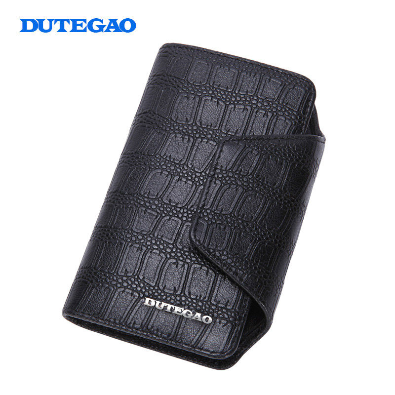 Large capacity multi-function key case men's leather cowhide card bag crocodile pattern home key case chain coin purse tide