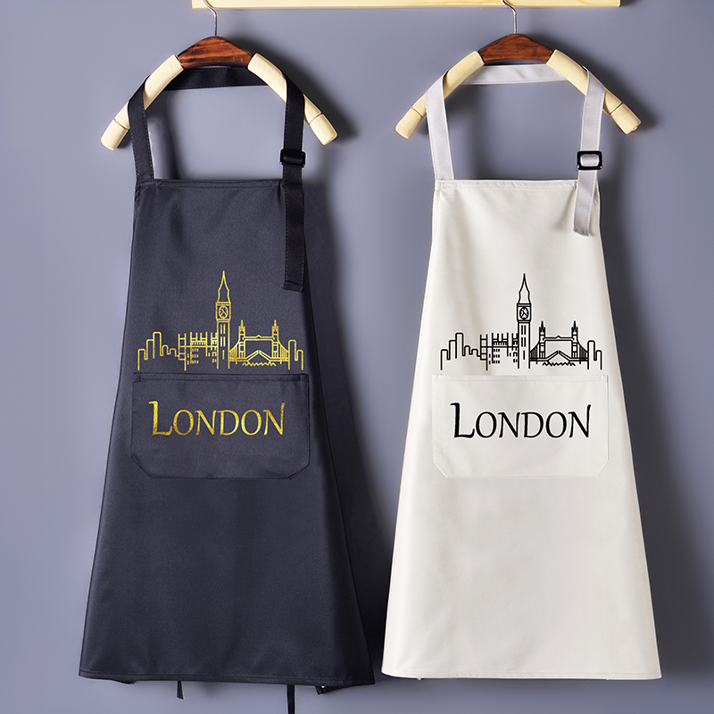 Apron cute waterproof and oil-proof home kitchen cooking housework female fashion adult work clothes custom logo printing