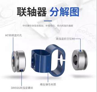 Seiko 8-figure GB type flexible eccentric deflection eight-figure encoder coupling motor motor elastic coupling