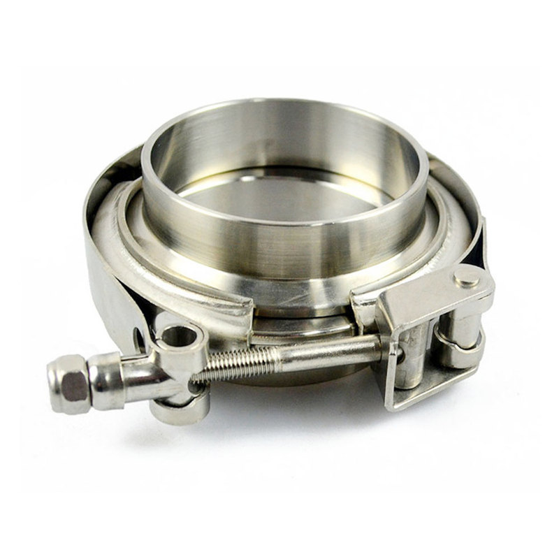 Exhaust Pipe Clamp Flange Muffler Clamp Turbocharger Hose Clamp Connector Quick-Release V-Groove Clamp
