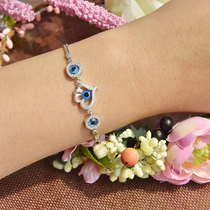 Egyptian jewelry silver jewelry Islamic silver jewelry Horus eye silver bracelet to protect health and peace gifts