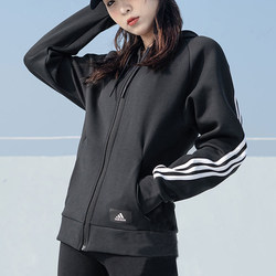 Hooded jacket ແມ່ຍິງພາກຮຽນ spring ທີ່ແທ້ຈິງ Adidas ຊຸດກິລາວ່າງ knitted windproof jacket baseball ເຄື່ອງແບບ H57287