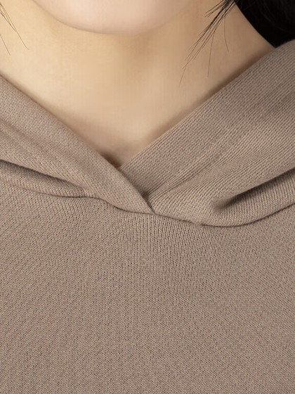 三叶草纯棉卫衣女春季新款排扣外套美式卡其色复古阿迪达斯连帽衫