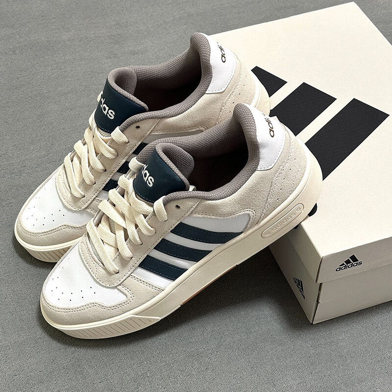 Adidas Men's and Women's Shoes, New Autumn Low-Top Sneakers, Couple's Retro Breathable and Wear-Resistant White Shoes Jh8812