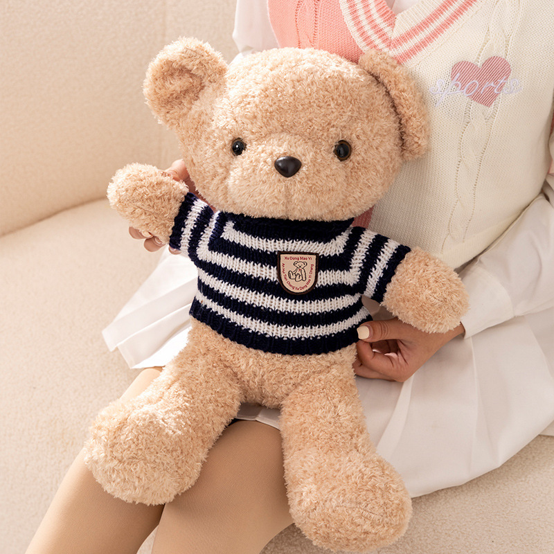 Teddy Bear Plush Sweater Hugging Bear Doll Brown Bear Cute Children's Gift for Girlfriend Couple Birthday Teddy Bear Plush Sweater Hugging Bear Doll Brown Bear Cute Children's Gift for Girlfriend Couple Birthday