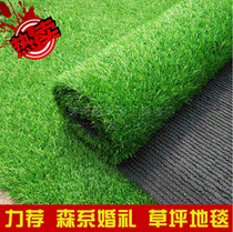 New Mori theme wedding props carpet lawn carpet mat table grass green wedding carpet
