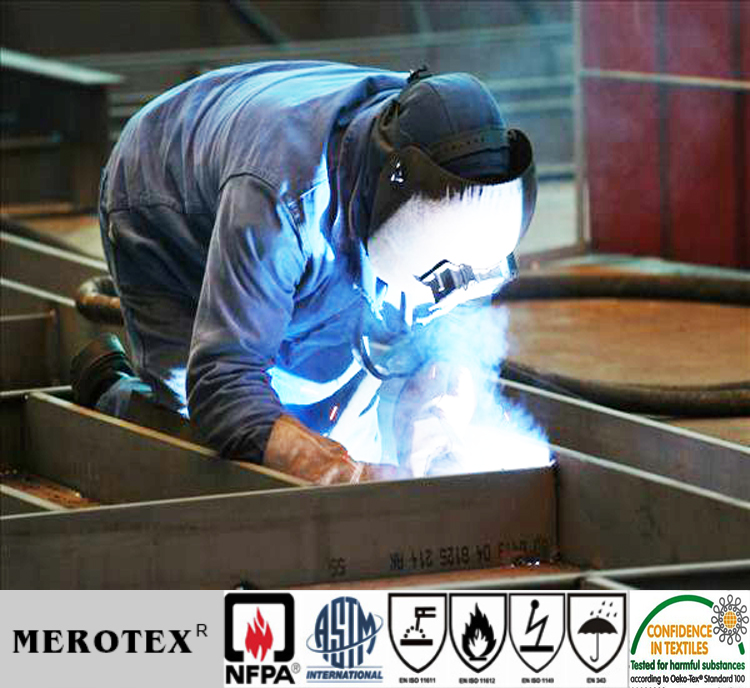 Electric welding fireproof cloth flame retardant fabric Summer use flame retardant and fireproof electric welding clothes fabric quality assurance