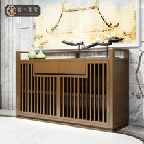 Fumu Hall Cabinet new Chinese-style home solid wood shoe cabinet simple modern living room partition decoration locker