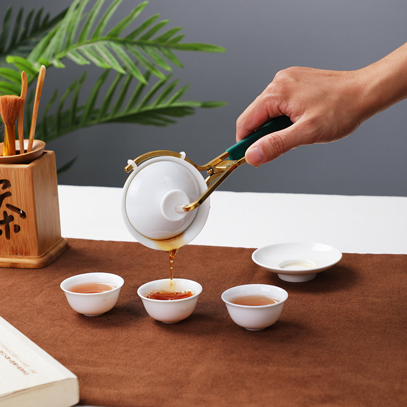 Tea lid bowl anti-burn clip Gongfu tea with tea without hot hand 304 stainless steel sanitary and environmentally friendly portable punching tea machine-Taobao