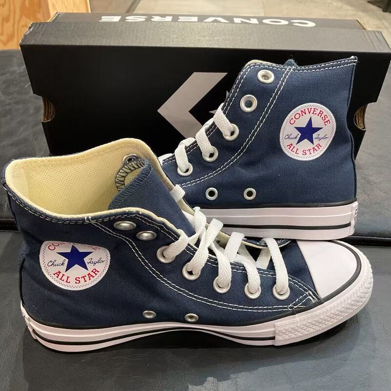 Authentic Converse All Star Classic Canvas Shoes Blue High-Top 102307 Authentic Converse All Star Classic Canvas Shoes Blue High-Top 102307