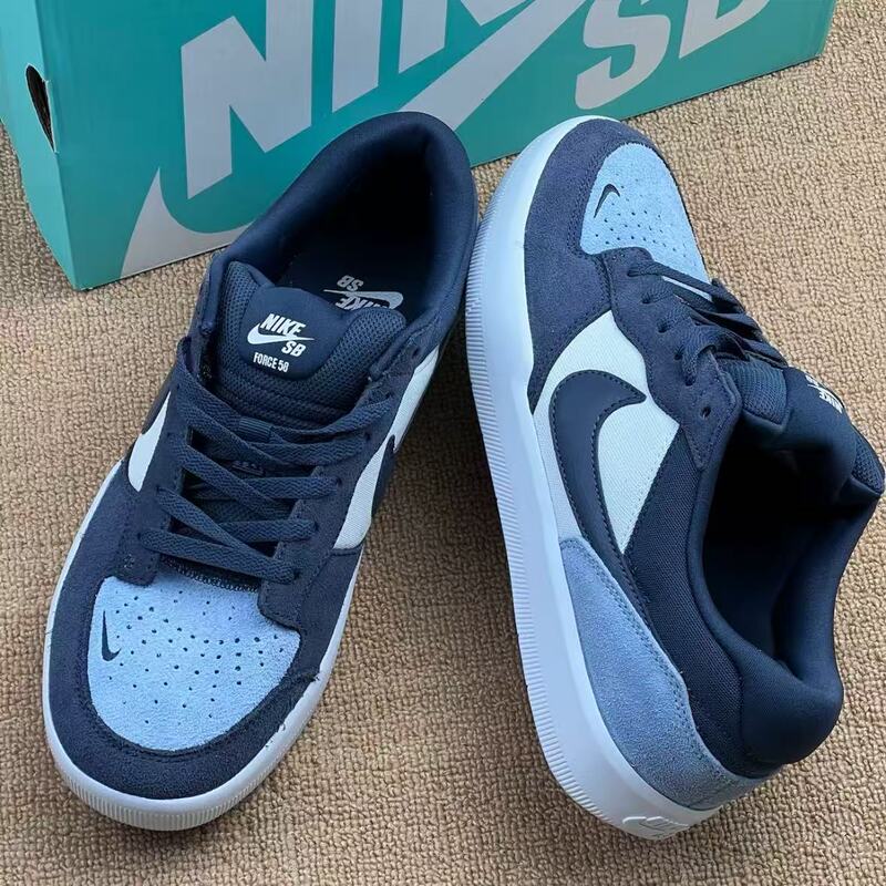 Authentic Nike Sb Force 58 Street Non-Slip, Wear-Resistant, Casual and Versatile Skateboard Shoes Dv5477-012