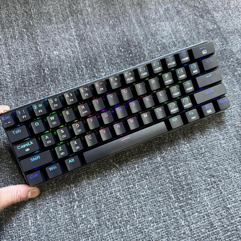 61-Key Mechanical Keyboard Portable Mini Hot-Swappable Keycaps Detachable Type-C Interface Blue Switch Red Switch Floating Keycaps