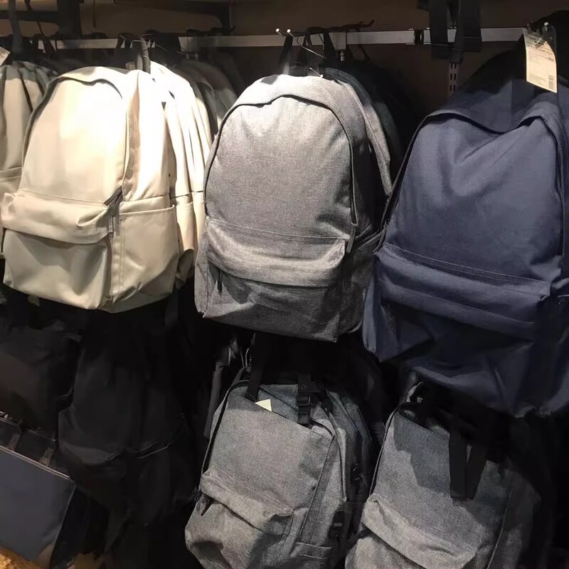 Muji-Style Simple Backpack, Lightweight Solid Color Backpack, Student School Bag, Unisex Laptop Bag, Trendy Bag ins