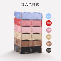 B002 DIY wooden business card holder Simple study office supplies Stationery certificate room card bank card sheet storage box