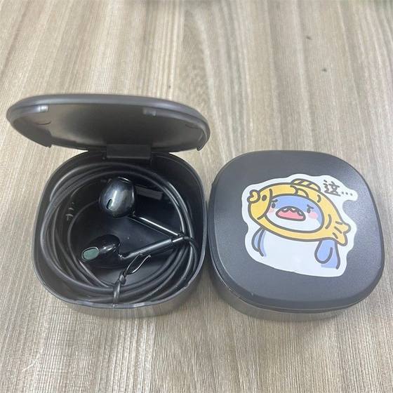高颜值有线耳机收纳盒圆插口通用OPPO 华为 vivo小米苹果可爱耳机