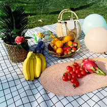 Moisture-proof mat Outdoor picnic mat ins Wind picnic cloth net red picnic supplies full set of props portable waterproof mat