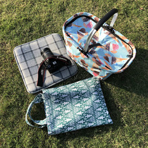 Outdoor picnic basket ins supplies Net Red full set of portable basket foldable incubator take-out box refrigerated rice delivery