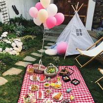 Outdoor picnic mat ins Wind spring outing supplies full set of picnic cloth moisture-proof floor mat portable waterproof picnic thickened