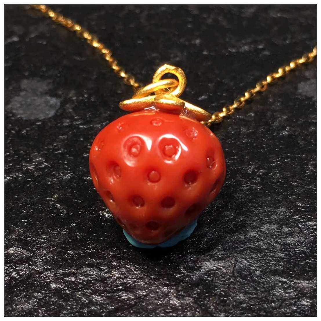 West-southwest Red Manau strawberry Pearl half-hole studded earrings DIY pendant star moon Bodhi manufacturer Live Stream Source