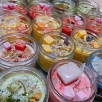 (SQ) crystal flower and grass herbaceous plant fragrant essential oil Manual cup wax customizable promotional gift