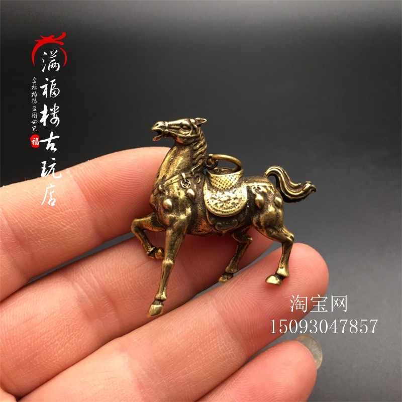 馬 鍍金青銅製 大珍品