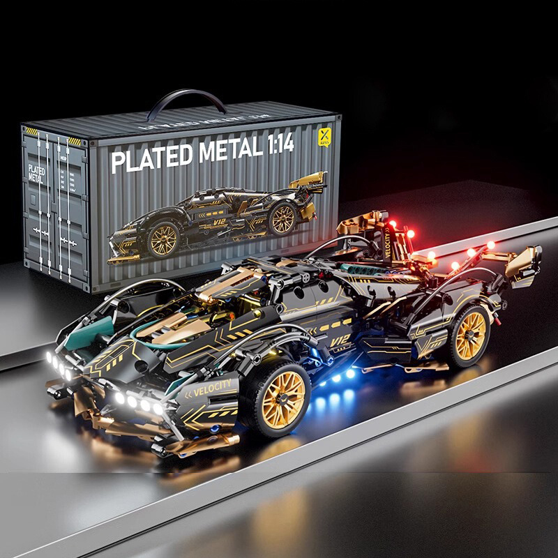 2026 New Remote Control Lamborghini Sports Car Racing Assembly Building Block Car Model 10-Year-Old Boy's Birthday Gift