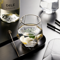 Kumagaya group European style creative diamond glass Water cup Juice cold drink Teacup Western wine Red wine Whiskey cup