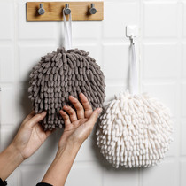Kumagaya group Chenille hand towel Kitchen quick-drying towel Bathroom hanging type absorbent thickened hand towel