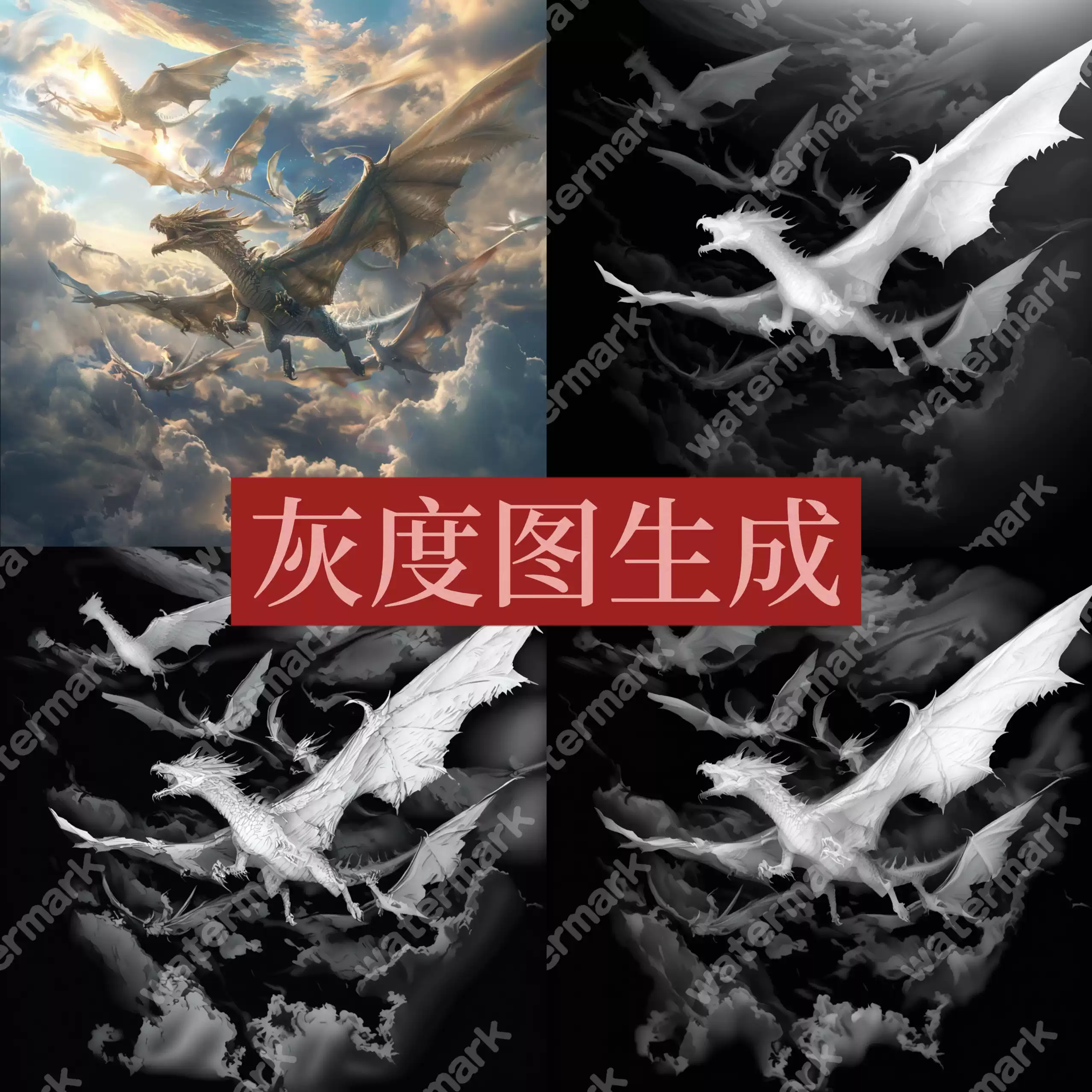 ai浮雕，ai灰度圖，圖片轉灰度圖，生成3張灰度