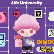 (Dimo) New pint bubble Mater dimoo Social University Series Blind Box doll Bullets Play