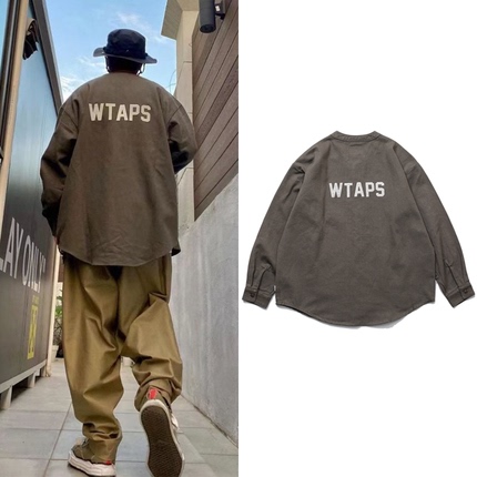 Wtaps Nishimontake Japanese Trendy Brand Retro Collarless Jacket Unisex Casual Loose Embroidered Workwear Youth Coat