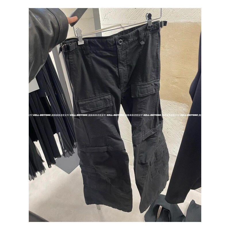 Detachable Leg Pants Vana Ilusion Paratrooper Multi-Pocket Flared Cargo Pants Trendy