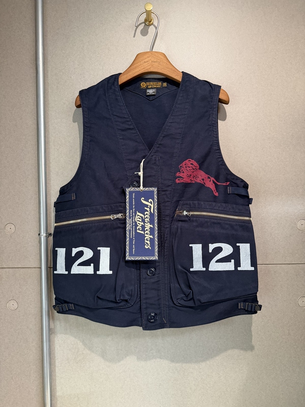 Freewheelers Engineer Sleeveless Coat Red Lion Racing Vest (2621008)