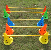 Obstacle football training simple door small hurdles agile fence adjustable height with hole logo bucket sign pole