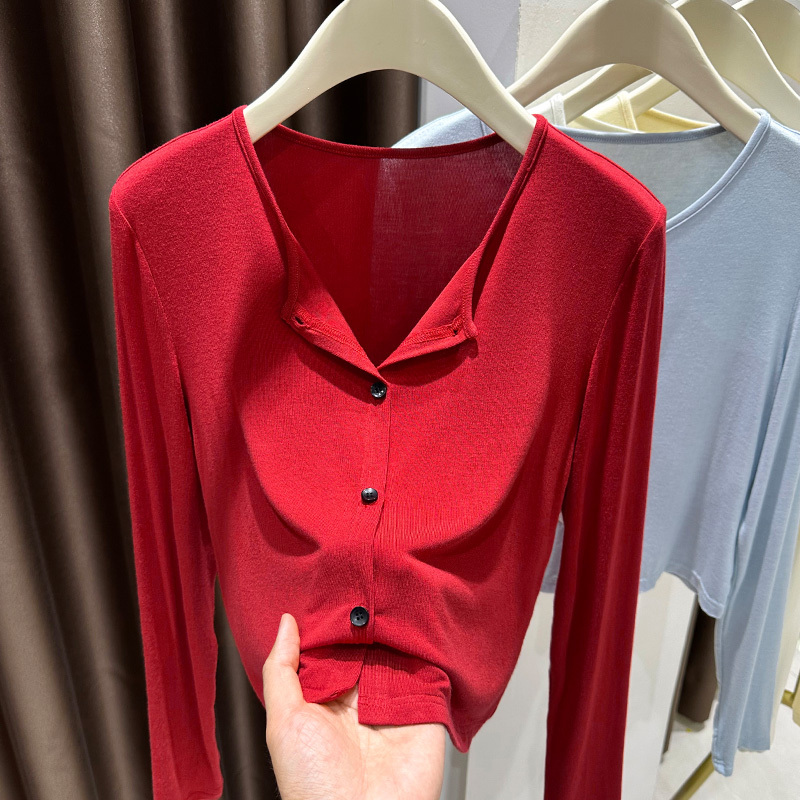 Red Knitted Sun Protection Cardigan Jacket for Women 2025 Summer New Style Camisole Outerwear Shawl Air Conditioning Shirt Thin Top