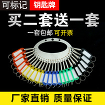 Thickened 1 5MM stainless steel key plate key ring storage can be marked key plate classification management key ring ring