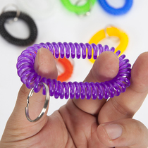 Spring coil color key ring multi-color bracelet hand ring mark classification color spring ring