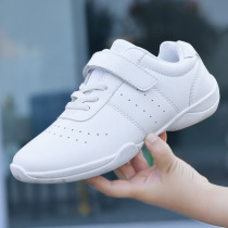 New competitive aerobics shoes Childrens dancing soft soled shoes adult cheerleading shoes white professional non-slip gymnastics shoes